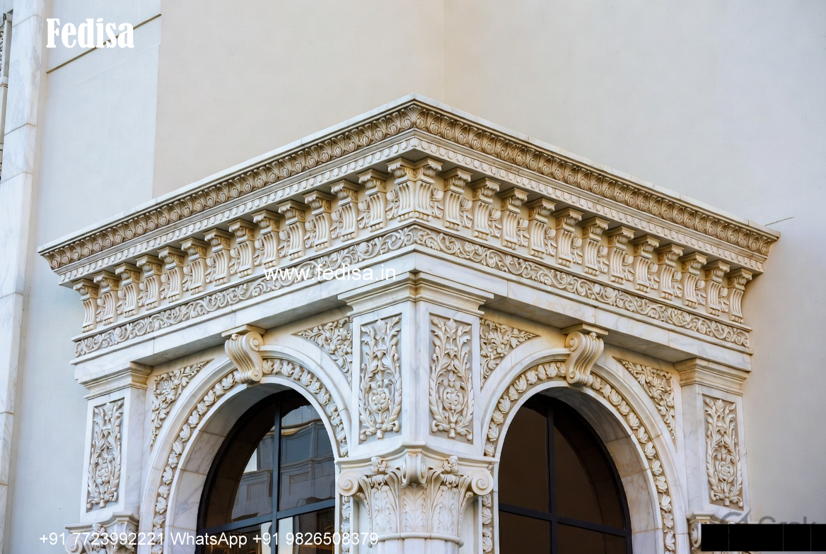 Heritage Style Villa Exterior Villa Wall Design No-136