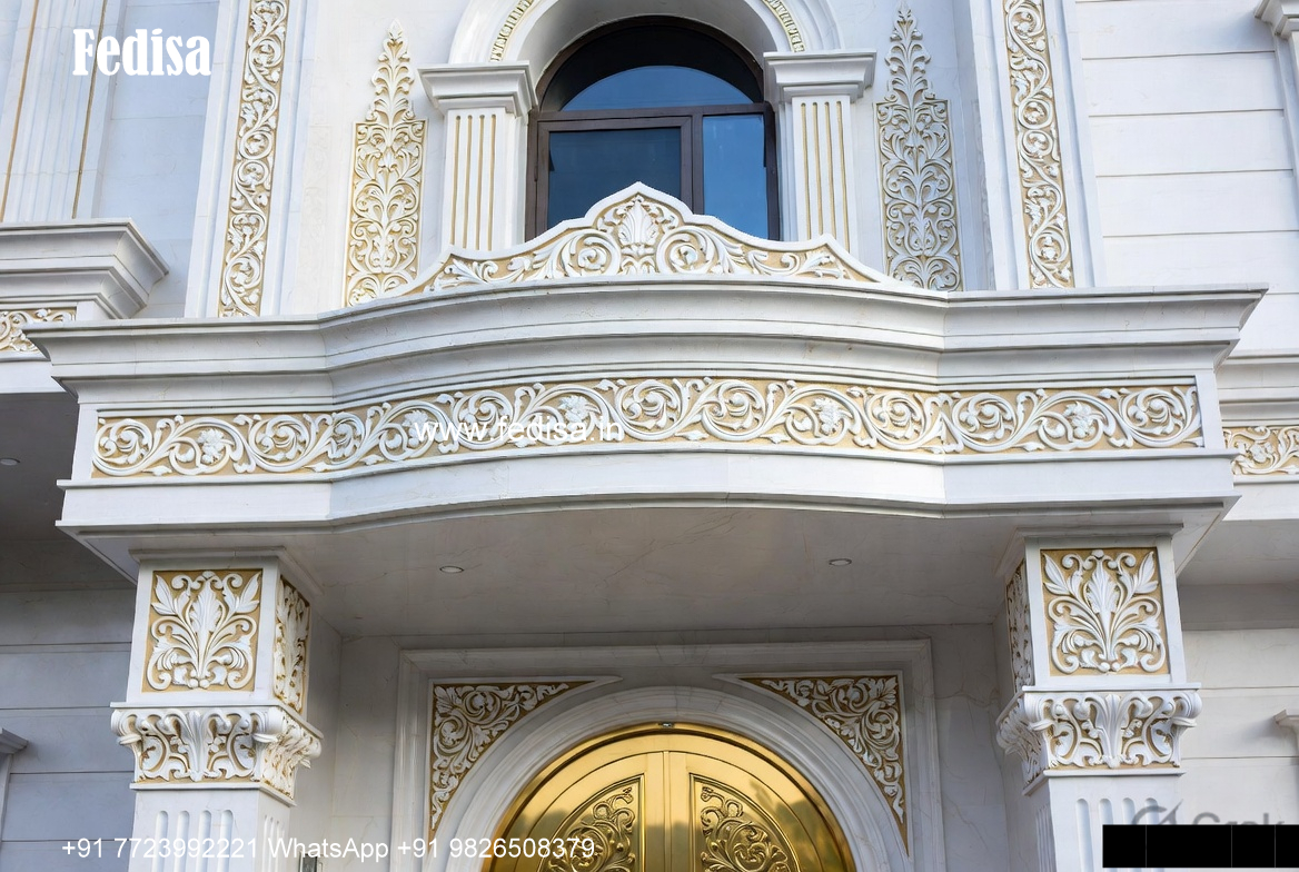 Stone Finish Villa Design Farmhouse Villa Design No-138
