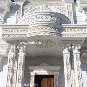 House With Columns Exterior Villa Pool Design No-182