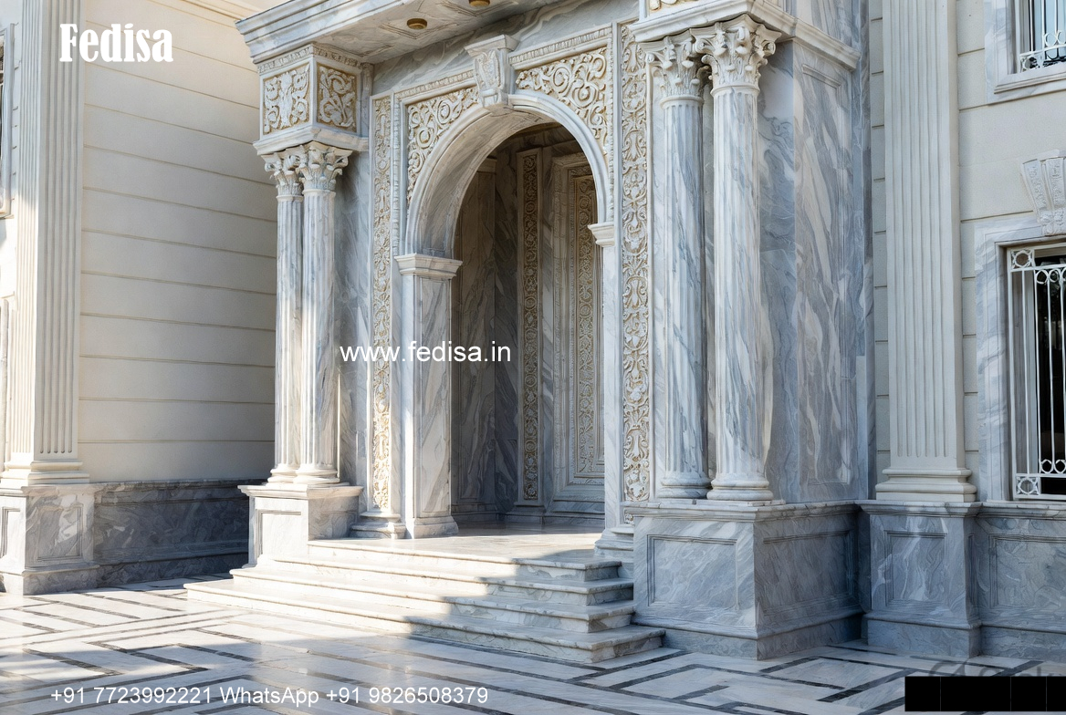 Traditional House Facade Best Small Villa Design No-216
