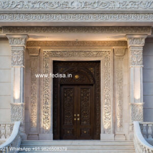 Stone Finish Villa Design Low Budget Villa Design No-260