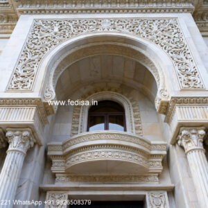 Stone Finish Home Exterior Minimalist House No-344