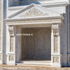Classic Home Design With Garden Pooja Room Door Design No-365