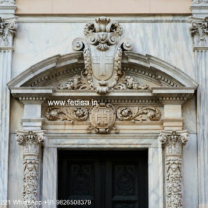 Stone Finish Villa Design Wood House Design No-504