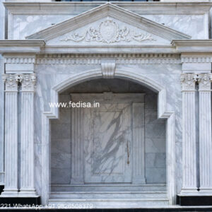 Stone Exterior Classic Home House Main Door Design No-550