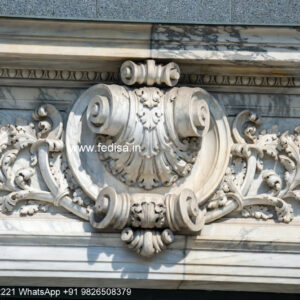 Stone Finish Home Exterior Pooja Mandir Designs No-588
