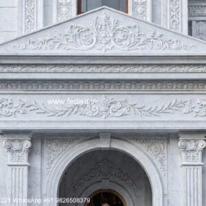 Heritage Style Villa Exterior Puja Ghar Design No-624
