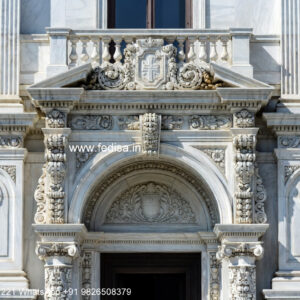 Neoclassical Villa Facade Single Level House Plans No-864