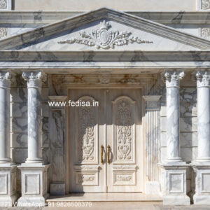 Grand Entrance Villa Design 2nd Floor House Design With Balcony No-865