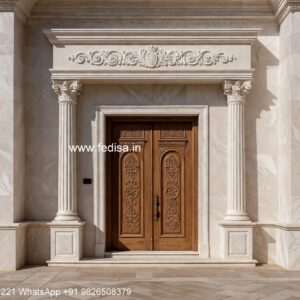Stone Finish Villa Design Modern House Layout No-870