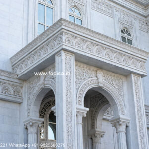 Classic Villa Design With Swimming Pool Front Entryway Decorating Ideas No-1255