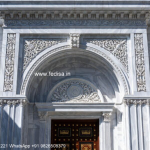 Stone Finish Villa Design Front Wall Design In Indian House Simple No-1358