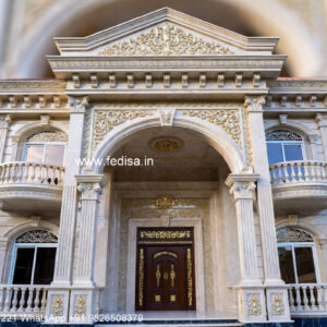 Vintage Luxury Interiors Single House Front Design No-1364