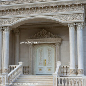 Neoclassical Villa Facade Design Floor Plans No-1474