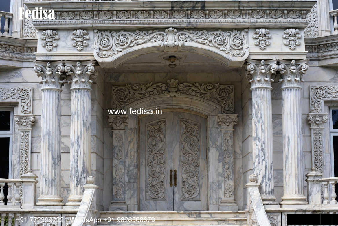 Classic Villa Front Elevation Design Modern Townhouse Design No-1502