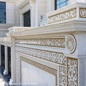 Traditional Villa Architecture Wall Compound Design No-1589