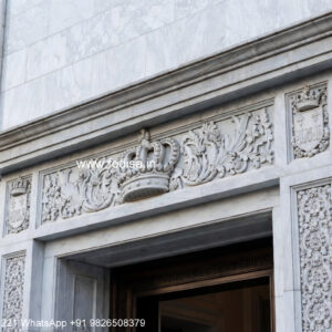 Heritage Style Villa Exterior House Front Wall Cement Design No-1722