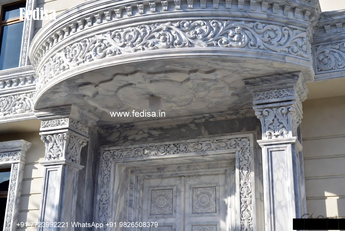 Classic Home Exterior First Floor Front Design No-1801