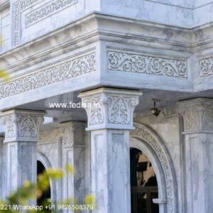 Stone Finish Villa Design Small Two Story House No-2334