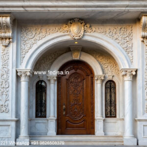 Neoclassical Villa Facade 2 Bedroom Flat Plan No-2450