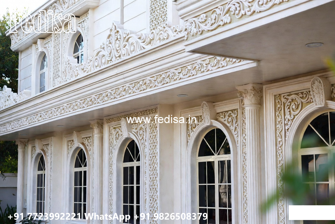 Traditional House Facade U Shaped House With Courtyard No-2778