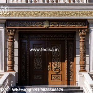 Stone Finish Villa Design Double Story Home Design No-2944