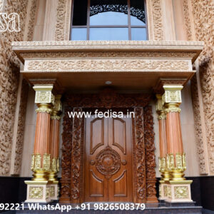 Stone Finish Home Exterior Luxury Villas Near Me No-3272