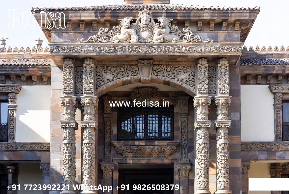 Classic Villa Front Elevation Design Luxury Pool And Deck Villa No-3332