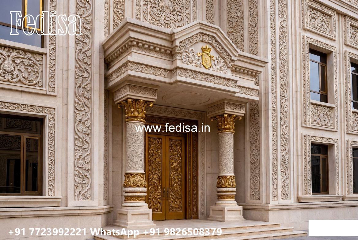 Villa With Columns Design Metal House Sitting No-3550