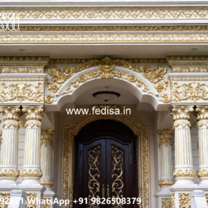 Symmetrical Villa Architecture Stone Siding House No-3553