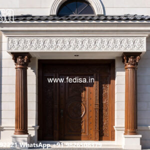 Villa With Columns Design Simple House Color Outside No-3672