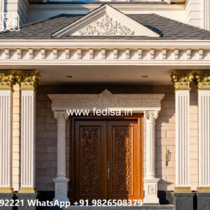Backyard Villa Luxury Design Yellow Color House Outside No-3689
