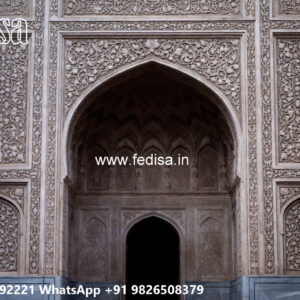 Neoclassical Villa Facade Gray Stone House Exterior No-3792