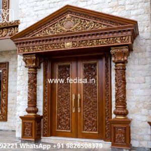 Classic Villa Front Elevation Design Flagstone House Exterior No-3820