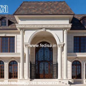 Stone Finish Home Exterior Pooja Room Door No-4004