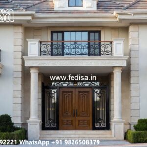 Traditional House Facade Front Entrance Ideas No-4120