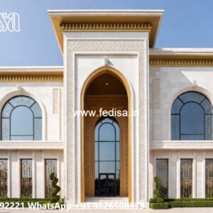 Classic Front Elevation Simple House Drawing Design No-4122