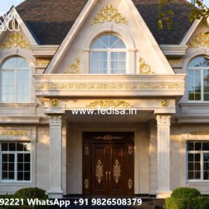 Classic Home Design With Garden Pooja Ghar Design No-4147