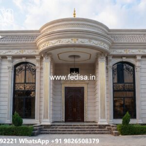 Neoclassical Villa Facade Luxury Home Plans No-4158