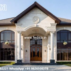Stone Finish Villa Design Office Layout Ideas No-4164