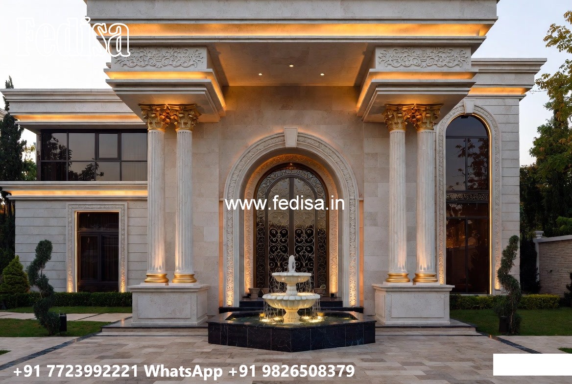Classic Villa Garden Design 1 Floor House Design No-4173