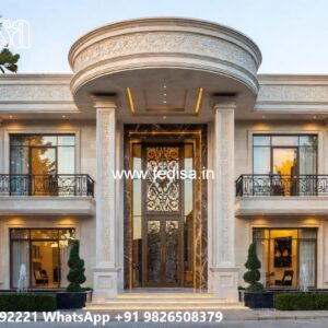 Classic Villa Front Elevation Design 3bhk House Design No-4186