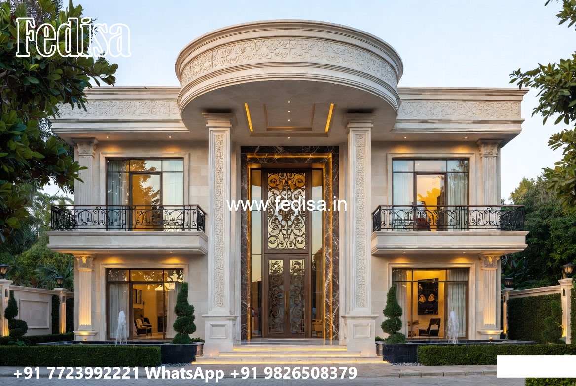 Classic Villa Front Elevation Design 3bhk House Design No-4186