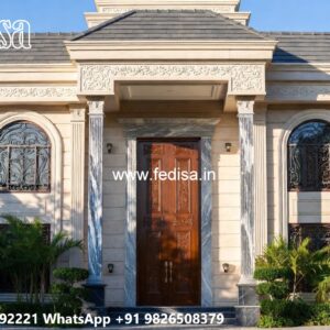 Classic Front Elevation Garage House Plans No-4206