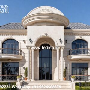 Classic House Design With Garden House Layout Design No-4232