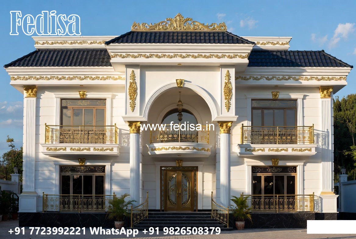 Grand Entrance Villa Design Modern Bungalow Design No-4281