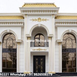 Luxury Front Elevation Villa Flat Roof House Design No-4283