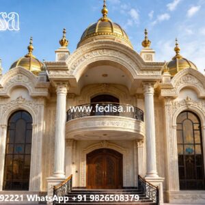 Classic Villa Exterior Interior Design Of Hall In Indian Style No-4401