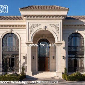Stone Finish Villa Design Small 2 Bedroom House Plans No-4408