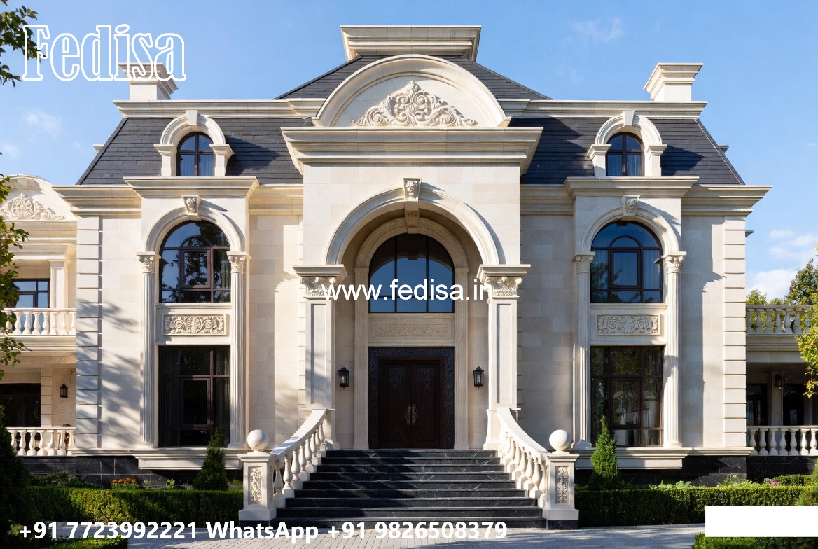 Elegant Classic Villa Interior Ideas House Pillar Design No-4428